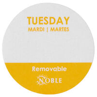 Noble Products Tuesday 1" Removable Day of the Week Label - 1000/Roll