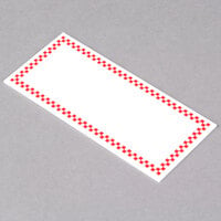 Rectangular Write On Deli Tag with Red Checkered Border - 25/Pack