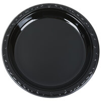 Genpak BLK10 Silhouette 10 1/4" Black Premium Plastic Plate - 400/Case