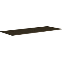 HON Mod 48" x 120" Rectangular Java Oak Laminate 2-Piece Conference Table Top