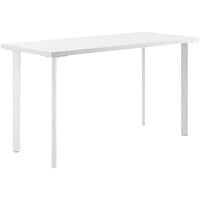 HON Coze 54 inch x 24 inch Designer White Laminate Desk