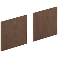 HON Mod Sepia Walnut Laminate Door for 66 inch Desk Hutches and Wall-Mounted Storage Cabinets - 2/Set