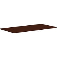 HON Mod 36 inch x 72 inch Rectangular Traditional Mahogany Laminate Conference Table Top
