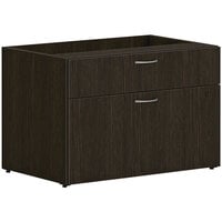 HON Mod 30" x 20" x 21" Java Oak Low Personal Credenza with 2 Drawers