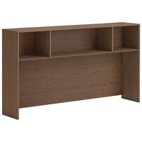 HON Mod 72" x 14" x 39 3/4" Sepia Walnut Laminate Open Desk Hutch