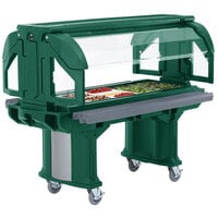 Cambro VBRL6519 Green 6' Versa Food / Salad Bar with Standard Casters - Low Height