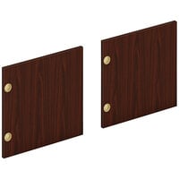 HON Mod Traditional Mahogany Laminate Door for 66 inch Desk Hutches and Wall-Mounted Storage Cabinets - 2/Set