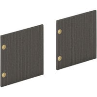 HON Mod Slate Teak Laminate Door for 60" Desk Hutches and Wall-Mounted Storage Cabinets - 2/Set
