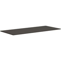 HON Mod 42" x 96" Rectangular Slate Teak Laminate Conference Table Top