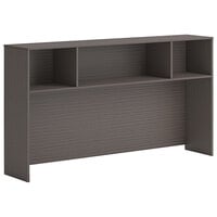 HON Mod 72" x 14" x 39 3/4" Slate Teak Laminate Open Desk Hutch