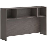 HON Mod 66" x 14" x 39 3/4" Slate Teak Laminate Open Desk Hutch