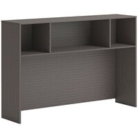 HON Mod 60" x 14" x 39 3/4" Slate Teak Laminate Open Desk Hutch