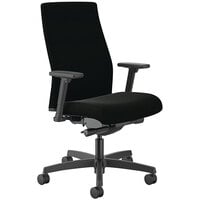 HON Ignition Upholstered Ink Vinyl Mid-Back Task Chair