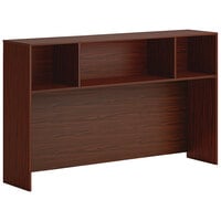 HON Mod 66" x 14" x 39 3/4" Traditional Mahogany Laminate Open Desk Hutch