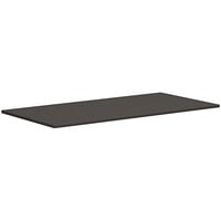 HON Mod 36 inch x 72 inch Rectangular Slate Teak Laminate Conference Table Top