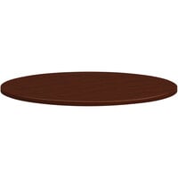 HON Mod 42 inch Round Traditional Mahogany Laminate Conference Table Top