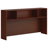 HON Mod 72" x 14" x 39 3/4" Traditional Mahogany Laminate Open Desk Hutch