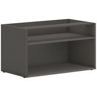 HON Mod 36" x 20" x 20" Slate Teak Low Open Storage Credenza Shell