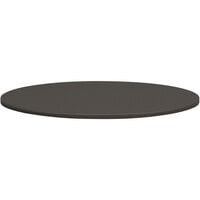 HON Mod 48 inch Round Slate Teak Laminate Conference Table Top