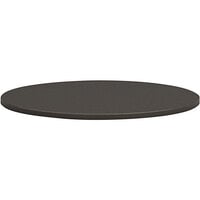 HON Mod 36 inch Round Slate Teak Laminate Conference Table Top