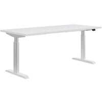 HON Coze Coordinate 54 inch x 24 inch Designer White Height-Adjustable Desk