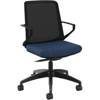 HON Cliq Black / Navy Weight-Activated Fixed Arm Task Chair