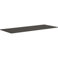 HON Mod 48 inch x 120 inch Rectangular Slate Teak Laminate 2-Piece Conference Table Top