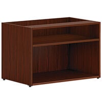 HON Mod 30 inch x 20 inch x 21 inch Traditional Mahogany Low Open Storage Credenza