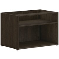 HON Mod 30" x 20" x 21" Java Oak Low Open Storage Credenza