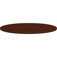 HON Mod 48 inch Round Traditional Mahogany Laminate Conference Table Top