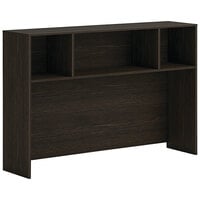 HON Mod 60" x 14" x 39 3/4" Java Oak Laminate Open Desk Hutch