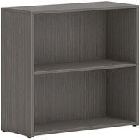 HON Mod 30 inch x 13 inch x 29 inch Slate Teak Laminate 2-Shelf Bookcase