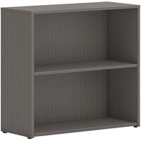 HON Mod 30" x 13" x 29" Slate Teak Laminate 2-Shelf Bookcase