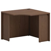 HON Mod 36" Square Sepia Walnut Laminate Corner Desk Shell