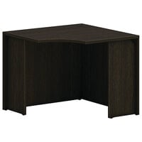 HON Mod 36" Square Java Oak Laminate Corner Desk Shell