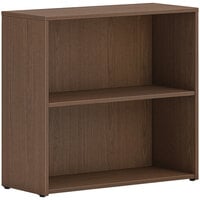 HON Mod 30 inch x 13 inch x 29 inch Sepia Walnut Laminate 2-Shelf Bookcase