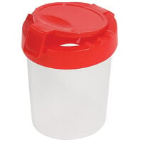 Deflecto 3 15/16" Red Antimicrobial Kids No Spill Paint Cup