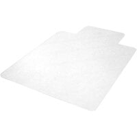 Deflecto EconoMat Plus 36 inch x 48 inch Antimicrobial Clear Vinyl Lipped Straight Edge Hard Floor Chair Mat