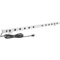 BenchPro 36 inch White 8-Outlet Mountable Power Strip A8-36