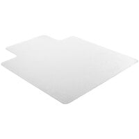 Deflecto ExecuMat 45" x 53" Clear Vinyl Carpet Lipped Beveled Edge Chair Mat