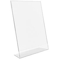 Deflecto 8 1/2" x 11" Portrait Anti-Glare Acrylic Slanted Sign Holder 879701