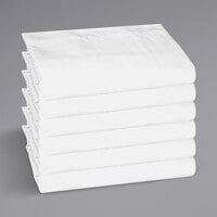 White Cotton / Polyester 200 Thread Count Flat Sheet - 24/Case