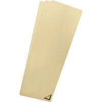 Deflecto 12" x 4" Gold Acrylic Craft Sheet / Write-On Sign - 6/Pack