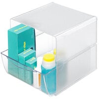 Deflecto 6 inch x 7 1/8 inch x 6 inch Clear Stackable 1-Drawer Organizer Cube