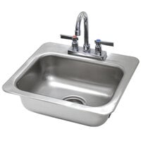 Advance Tabco DI-1-35 Drop In Stainless Steel Sink - 14 inch x 10 inch x 5 inch Bowl