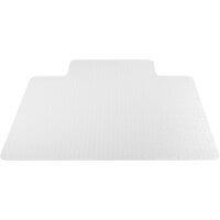 Deflecto SuperMat 46" x 60" Clear Vinyl Medium Pile Carpet Lipped Straight Edge Chair Mat