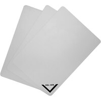 Deflecto 3 1/2" x 5" Silver Acrylic Craft Sheet / Write-On Sign - 6/Pack