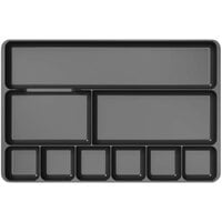 Deflecto Sustainable Office 9 1/8 inch x 14 inch x 1 1/8 inch Black Drawer Organizer