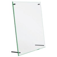 Deflecto Superior Image 5 inch x 7 inch Beveled Edge Acrylic Sign Holder with Green Tinted Edges 799593