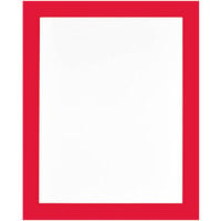 Deflecto 11 inch x 17 inch Self-Adhesive Sign Holder with Red Border 68886R - 2/Pack